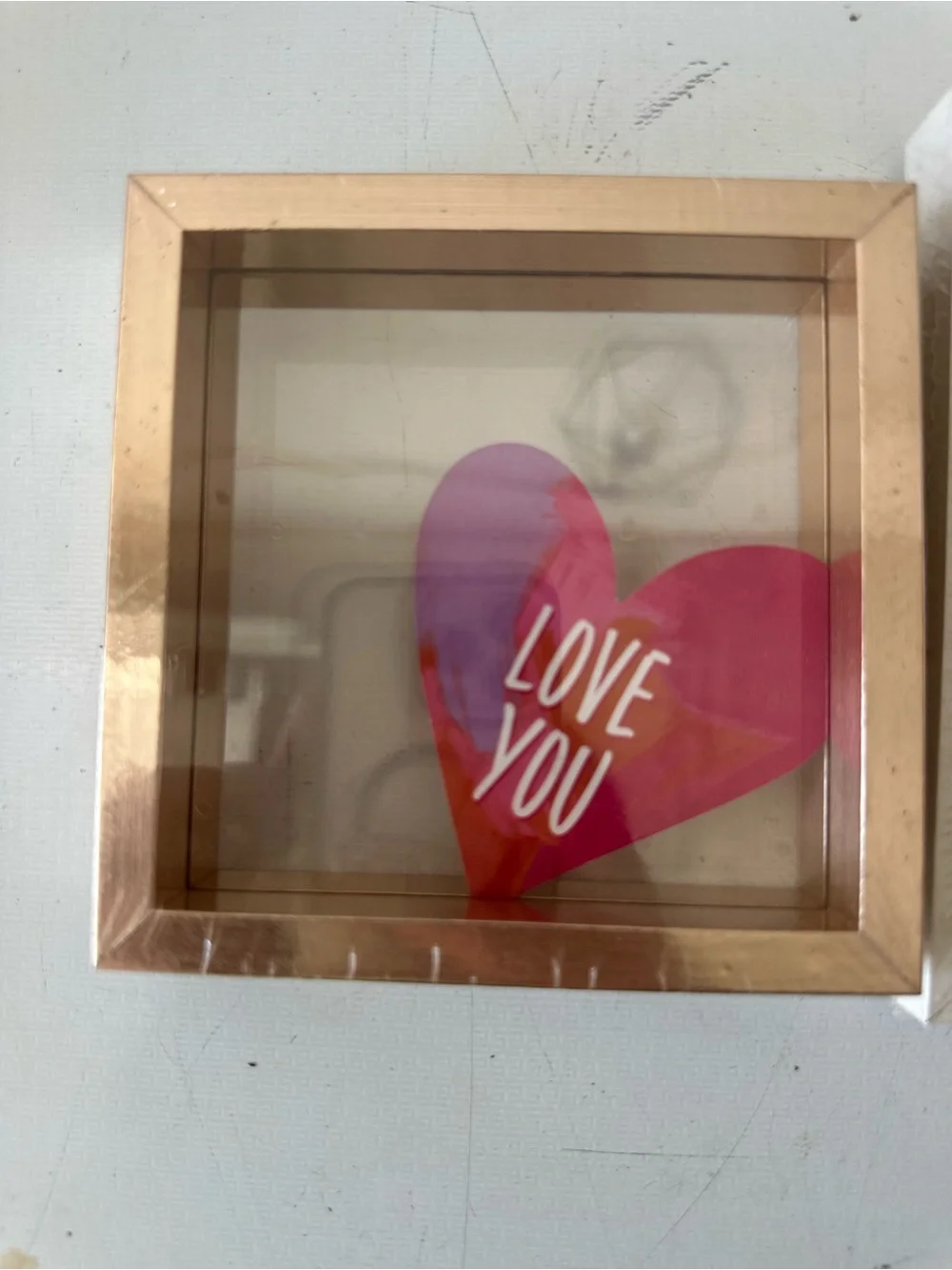 Happily Ever After Wall Frame Trio with Pink Heart Accents. Wedding Decor Signs